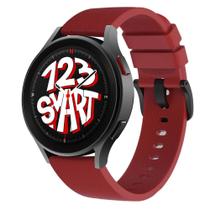 Pulseira de Silicone com Fecho Preto para Galaxy Watch 5 Watch5 Pro 40mm 44mm 45mm - Bordô
