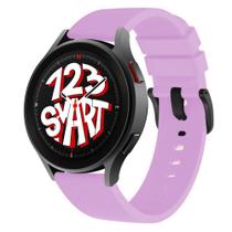 Pulseira de Silicone com Fecho Preto para Galaxy Watch 5 Watch5 Pro 40mm 44mm 45mm - Lilás
