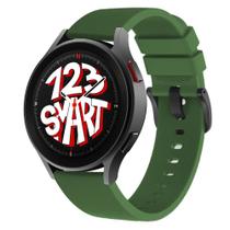 Pulseira de Silicone com Fecho Preto para Galaxy Watch 5 Watch5 Pro 40mm 44mm 45mm - Verde Militar