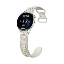 Pulseira De Silicone Com Gravação De Leopardo 22mm 20mm Para Samsung Galaxy Watch 6 43mm 4 5 pro