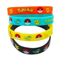 Pulseira De Silicone Com Padrão De Cartoon Do Pokémon Pikachu Para Crianças, Presente De Festa De
