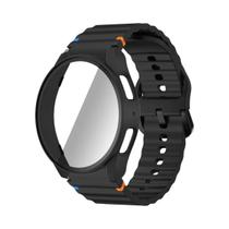 Pulseira de Silicone com Protetor de Tela para Samsung Galaxy Watch 7 (40mm e 44mm)