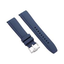 Pulseira De Silicone Curvada De 20mm 22mm À Prova d'Água Para Relógio Swatch Omega Moonswatch