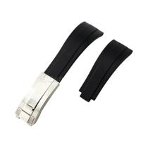 Pulseira De Silicone De 20mm Para Relógio Rolex GMT Submariner Com Fivela De Borracha Convexa