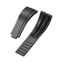 Pulseira De Silicone De 20mm Para Relógio Rolex GMT Submariner Com Fivela De Borracha Convexa Plana
