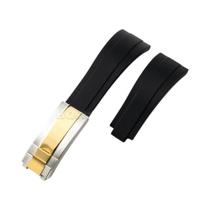 Pulseira De Silicone De 20mm Para Relógio Rolex GMT Submariner Com Fivela De Borracha Convexa Plana