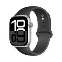 Pulseira De Silicone De 46mm 42mm 45mm Para Apple Watch S11 S10 Série 8 7 6 5 4 3 SE 2 3 Ultra Sport