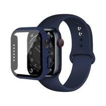 Pulseira de Silicone e Vidro para Apple Watch 40mm, 38mm, 41mm, 42mm, 44mm e 45mm (Série 9)