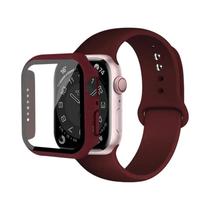 Pulseira de Silicone e Vidro para Apple Watch 40mm, 38mm, 41mm, 42mm, 44mm e 45mm (Série 9)