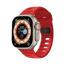 Pulseira De Silicone Esportiva De 49mm 45mm 44mm 42mm 40mm 41mm Para Apple Watch Series 9 8 7 6 5 4