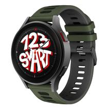 Pulseira de Silicone Esportiva p/ Galaxy Watch 5 Watch5 Pro 40mm 44mm 45mm - Verde Escuro com Preto
