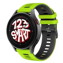 Pulseira de Silicone Esportiva para Galaxy Watch 5 Watch5 Pro 40mm 44mm 45mm - Verde Limão com Preto