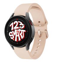 Pulseira de Silicone Exclusiva para Galaxy Watch 5 Watch5 Pro 40mm 44mm 45mm - Bege - 123Smart
