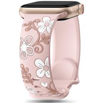 Pulseira de silicone floral Witzon para Apple Watch 40mm-49mm Pulseira de silicone floral Witzon para Apple Watch 40mm-49mm