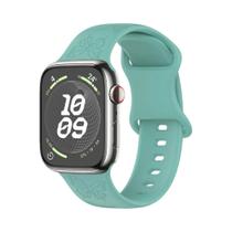 Pulseira De Silicone Gravada Para Apple Watch 11 10 9 8 7 6 5 4 SE iWatch Ultra 3 49mm 45mm 41mm