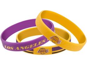 Pulseira de Silicone Maccabi Art - Los Angeles Lakers 3 Unidades
