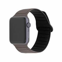 Pulseira de Silicone Magnética para Apple Watch 42-44-45mm Marrom, Originais iPlace