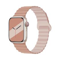 Pulseira De Silicone Magnética Para Apple Watch De 49mm 45mm 44mm 41mm 40mm 38mm Para Série 9 8 7 6