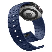 Pulseira de silicone magnético bandlético para Galaxy Watch Ultra 47mm Navy Pulseira de silicone magnético bandlético para Galaxy Watch Ultra 47mm Navy