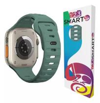 Pulseira De Silicone Mariner Compatível Com Watch Ultra 1 2 e 3 Iwatch 10 9 8 7 6 5 4 3 2 1 Se 44mm 45mm 46mm Ultra 49mm Cor Verde Mar