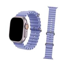 Pulseira de Silicone Ocean LILÁS Compatível com Apple Watch todos Modelos e IWO 42, 44, 45 e 49mm