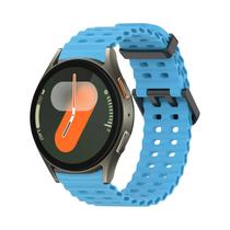 Pulseira De Silicone Ocean Para Samsung Galaxy Watch 7 FE 5 6 4 Classic pro 40 44mm Sem Espaços
