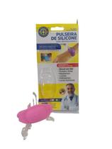 Pulseira De Silicone Para Biosseguranca Rosa