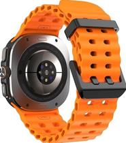 Pulseira de silicone para Samsung Galaxy Watch Ultra Laranja - Jetech