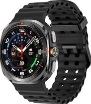 Pulseira De Silicone Para Samsung Galaxy Watch Ultra - Preta