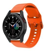 Pulseira de Silicone Para Smartwatch Galaxy Watch 4/ Galaxy Watch4 Classic - Laranja - T-Shick