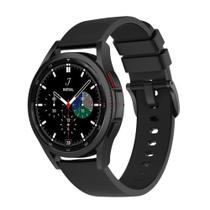 Pulseira de Silicone Para Smartwatch Galaxy Watch 4/ Galaxy Watch4 Classic - Preto - 123smart