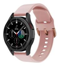 Pulseira de Silicone Para Smartwatch Galaxy Watch 4/ Galaxy Watch4 Classic - Rosa bebe Pulseira de Silicone Para Smartwatch Galaxy Watch 4/ Galaxy Watch4 Classic - Rosa bebe