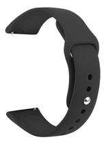 Pulseira de Silicone Preta Universal Para Smartwatchs 22mm