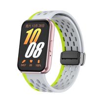 Pulseira De Silicone Respirável Com Fecho Magnético Para Samsung Galaxy Fit 3 SM-R390
