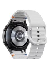 Pulseira De Silicone Ridge 3 Cores Compatível Com Galaxy Watch 4 5 6 7 Fe 40mm 42mm 43mm 44mm 45mm 46mm 47mm Classic Pro Cor Cinza Claro - 123smart