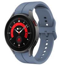 Pulseira de Silicone Ridge Exclusiva para Galaxy Watch 4 Watch4 e Watch 5 Watch5 - Azul Cinzento