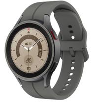 Pulseira de Silicone Ridge Exclusiva para Galaxy Watch 4 Watch4 e Watch 5 Watch5 - Cinza Escuro - 123Smart