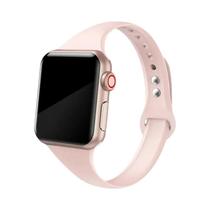 Pulseira De Silicone Slim Sport Para Apple Watch 42mm-46mm 44mm 41mm 40mm 38mm 45mm Série 8 SE 4 9 7