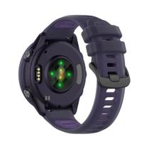 Pulseira De Silicone Translúcida Bicolor 22mm 20mm Para Garmin Forerunner Vivoactive Venu