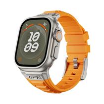 Pulseira De Silicone Ultra Sport Para Apple Watch Series 9 8 7 6 5 SE 45mm 44mm 42mm Com Faixa De