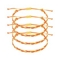 Pulseira de tecido ajustável MECCANIXITY Braided Rope, 4 unidades, laranja Pulseira de tecido ajustável MECCANIXITY Braided Rope, 4 unidades, laranja