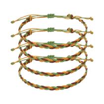 Pulseira de tecido ajustável MECCANIXITY tricolor amarelo-verde
