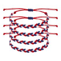 Pulseira de tecido ajustável MECCANIXITY vermelho-azul-branco Pulseira de tecido ajustável MECCANIXITY vermelho-azul-branco