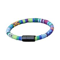 Pulseira De Tecido Magnética Boêmia Para Homens, Presente Étnico Minimalista De Verão Para Namorado