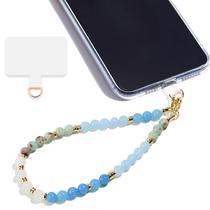 Pulseira de telefone Lostars Blue White Jade Beaded Pulseira de telefone Lostars Blue White Jade Beaded