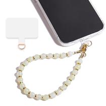 Pulseira de telefone Lostars Marble Beaded W/ Tether Tab Beige