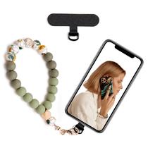 Pulseira de telefone Lostars Silicone Beaded Light Green