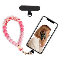Pulseira de telefone Lostars Silicone Beaded Pink Heart