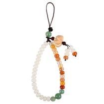Pulseira de telefone UKCOCO Chinese Style Bead Jade Lanyard Pulseira de telefone UKCOCO Chinese Style Bead Jade Lanyard
