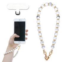 Pulseira de telefone VICHUNHO Marble Beaded White Marble